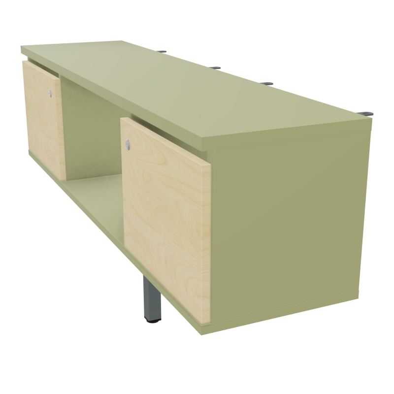 JAMES MEUBLE 2PTE&NICHE L142P36 H73,5CM P.METAL PR BENCH ARIAL P1420 PIED CARRE    R7 N8