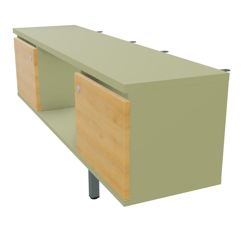 JAMES MEUBLE 2PTE&NICHE L142P36 H73,5CM P.METAL PR BENCH ARIAL P1420 PIED CARRE    R7 R5