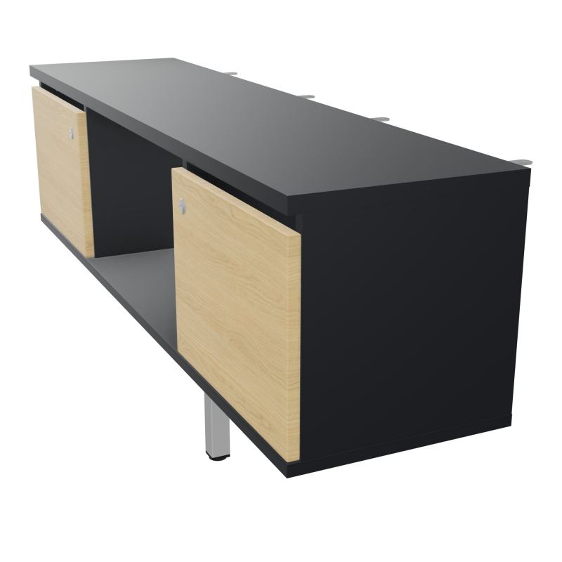 JAMES MEUBLE 2PTE&NICHE L142P36 H73,5CM P.METAL PR BENCH ARIAL P1420 PIED CARRE    R9 R1