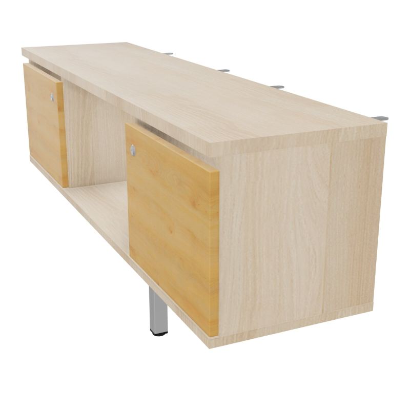 JAMES MEUBLE 2PTE&NICHE L142P36 H73,5CM P.METAL PR BENCH ARIAL P1420 PIED CARRE    RZ R5