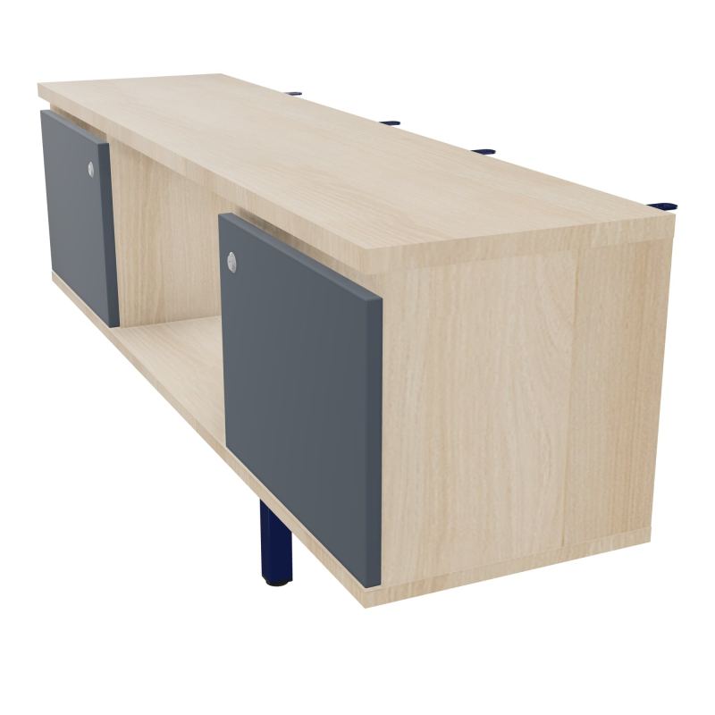 JAMES MEUBLE 2PTE&NICHE L142P36 H73,5CM P.METAL PR BENCH ARIAL P1420 PIED CARRE    RZ R6