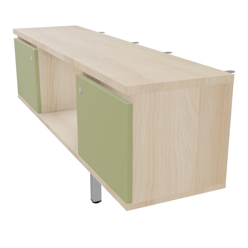 JAMES MEUBLE 2PTE&NICHE L142P36 H73,5CM P.METAL PR BENCH ARIAL P1420 PIED CARRE    RZ R7