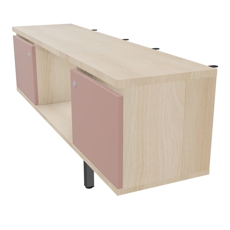 JAMES MEUBLE 2PTE&NICHE L142P36 H73,5CM P.METAL PR BENCH ARIAL P1420 PIED CARRE    RZ R8