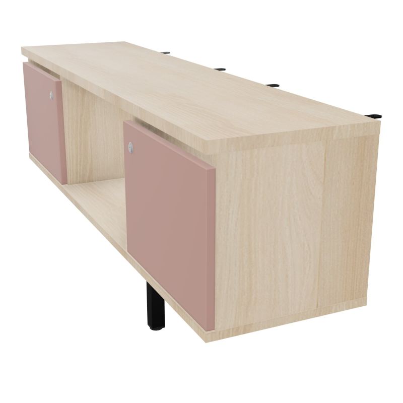 JAMES MEUBLE 2PTE&NICHE L142P36 H73,5CM P.METAL PR BENCH ARIAL P1420 PIED CARRE    RZ R8