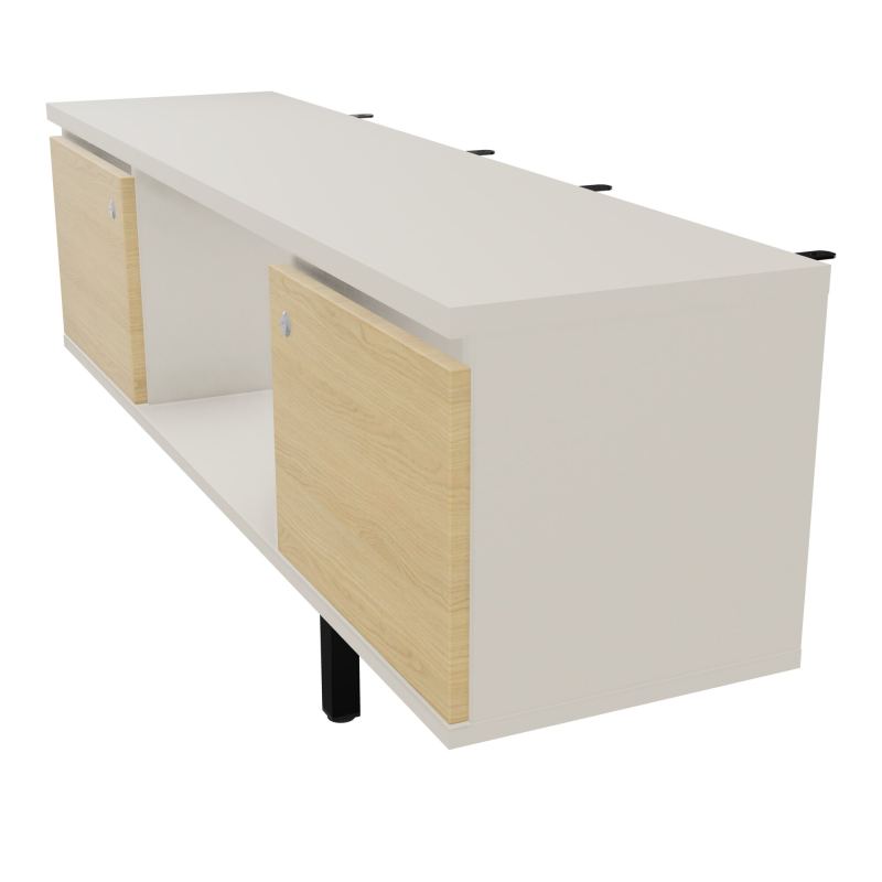 JAMES MEUBLE 2PTES&NICHE L142 P36 H73,5CM P.META.PR BENCH CONECT/4M P.RCT.P1420    N5 R1