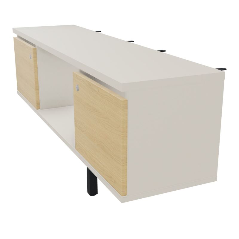 JAMES MEUBLE 2PTES&NICHE L142 P36 H73,5CM P.META.PR BENCH CONECT/4M P.RCT.P1420    N5 R1