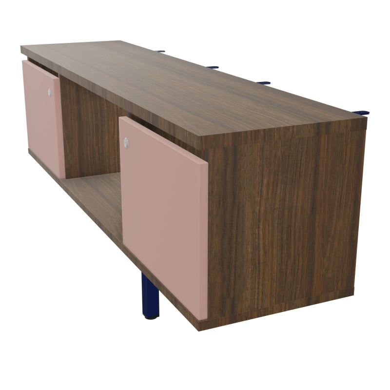 JAMES MEUBLE 2PTES&NICHE L142 P36 H73,5CM P.META.PR BENCH CONECT/4M P.RCT.P1420    N6 R8