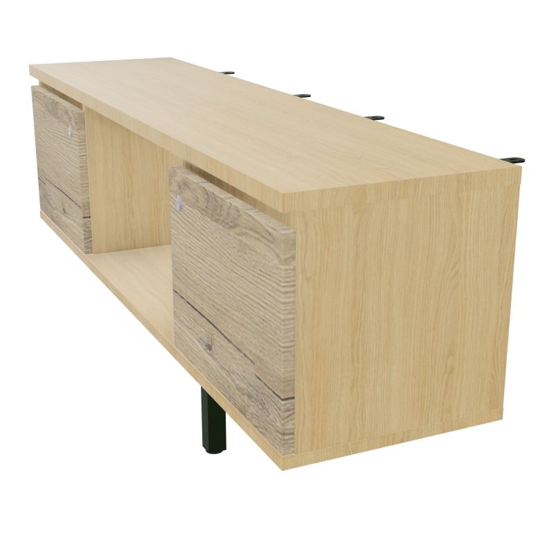 JAMES MEUBLE 2PTES&NICHE L142 P36 H73,5CM P.META.PR BENCH CONECT/4M P.RCT.P1420    R1 R3