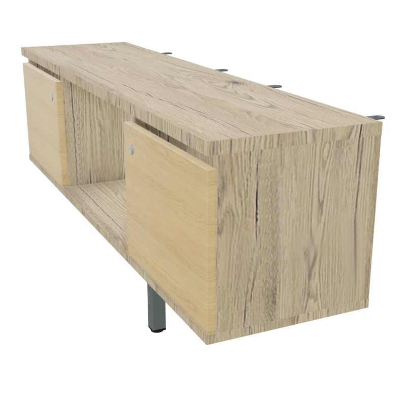 JAMES MEUBLE 2PTES&NICHE L142 P36 H73,5CM P.META.PR BENCH CONECT/4M P.RCT.P1420    R3 R1