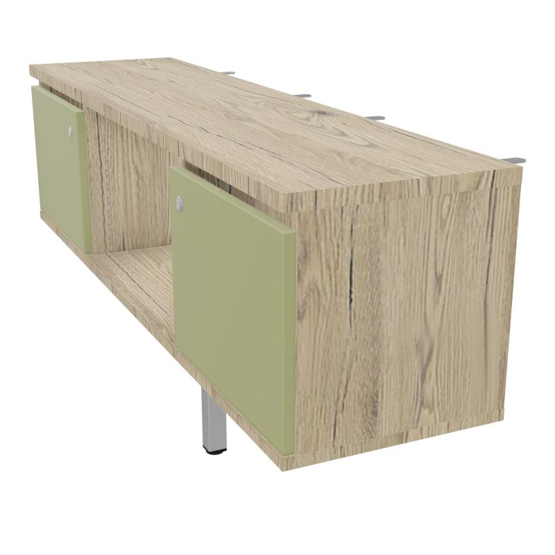 JAMES MEUBLE 2PTES&NICHE L142 P36 H73,5CM P.META.PR BENCH CONECT/4M P.RCT.P1420    R3 R7
