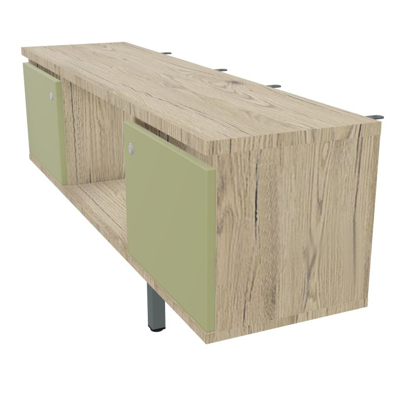 JAMES MEUBLE 2PTES&NICHE L142 P36 H73,5CM P.META.PR BENCH CONECT/4M P.RCT.P1420    R3 R7