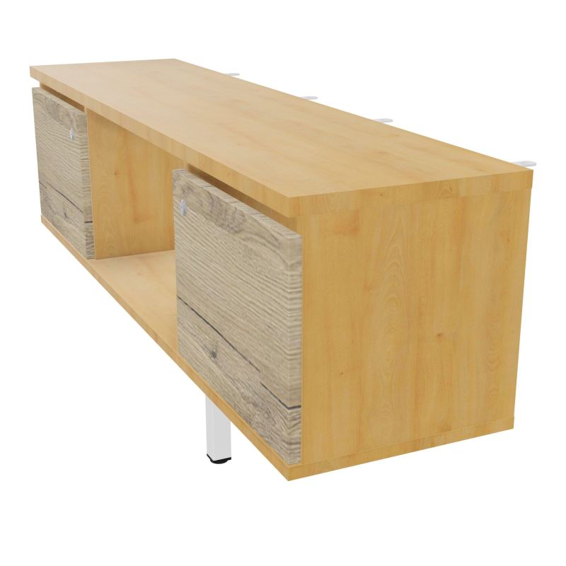 JAMES MEUBLE 2PTES&NICHE L142 P36 H73,5CM P.META.PR BENCH CONECT/4M P.RCT.P1420    R5 R3