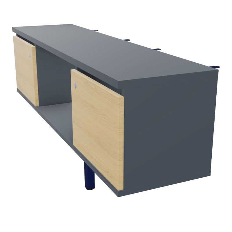 JAMES MEUBLE 2PTES&NICHE L142 P36 H73,5CM P.META.PR BENCH CONECT/4M P.RCT.P1420    R6 R1