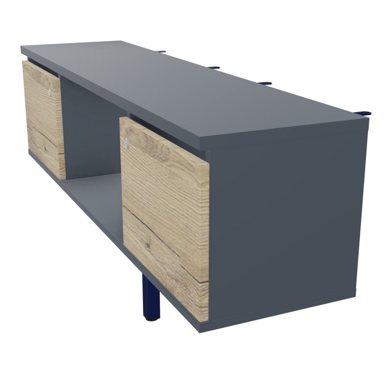 JAMES MEUBLE 2PTES&NICHE L142 P36 H73,5CM P.META.PR BENCH CONECT/4M P.RCT.P1420    R6 R3