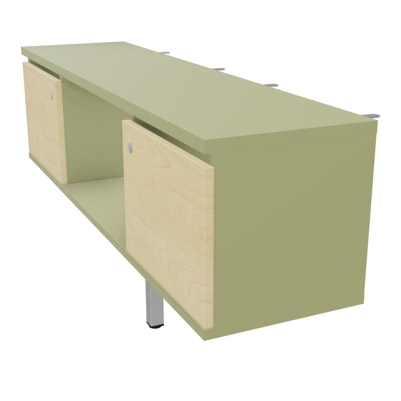 JAMES MEUBLE 2PTES&NICHE L142 P36 H73,5CM P.META.PR BENCH CONECT/4M P.RCT.P1420    R7 N8