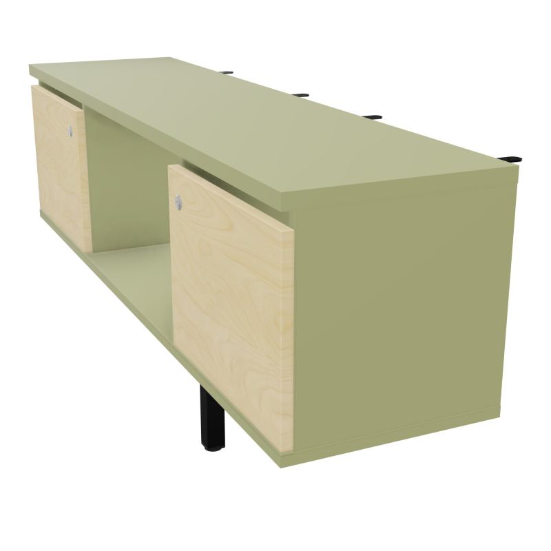 JAMES MEUBLE 2PTES&NICHE L142 P36 H73,5CM P.META.PR BENCH CONECT/4M P.RCT.P1420    R7 N8