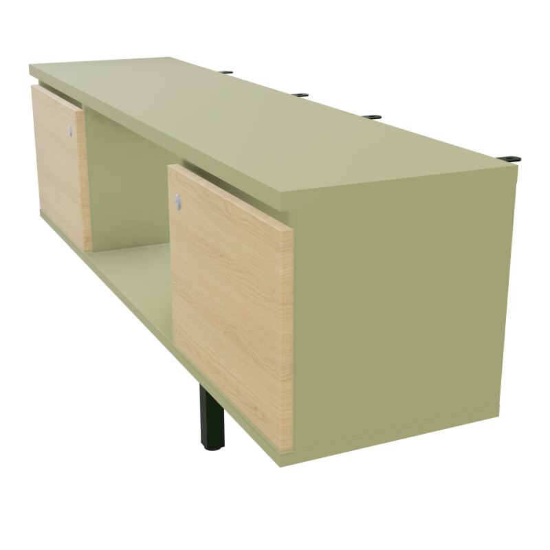 JAMES MEUBLE 2PTES&NICHE L142 P36 H73,5CM P.META.PR BENCH CONECT/4M P.RCT.P1420    R7 R1