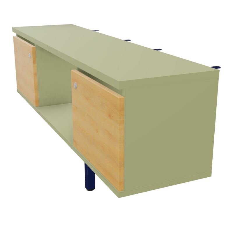 JAMES MEUBLE 2PTES&NICHE L142 P36 H73,5CM P.META.PR BENCH CONECT/4M P.RCT.P1420    R7 R5