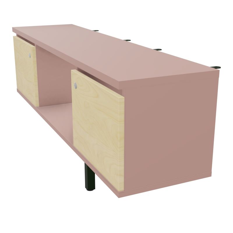 JAMES MEUBLE 2PTES&NICHE L142 P36 H73,5CM P.META.PR BENCH CONECT/4M P.RCT.P1420    R8 N8