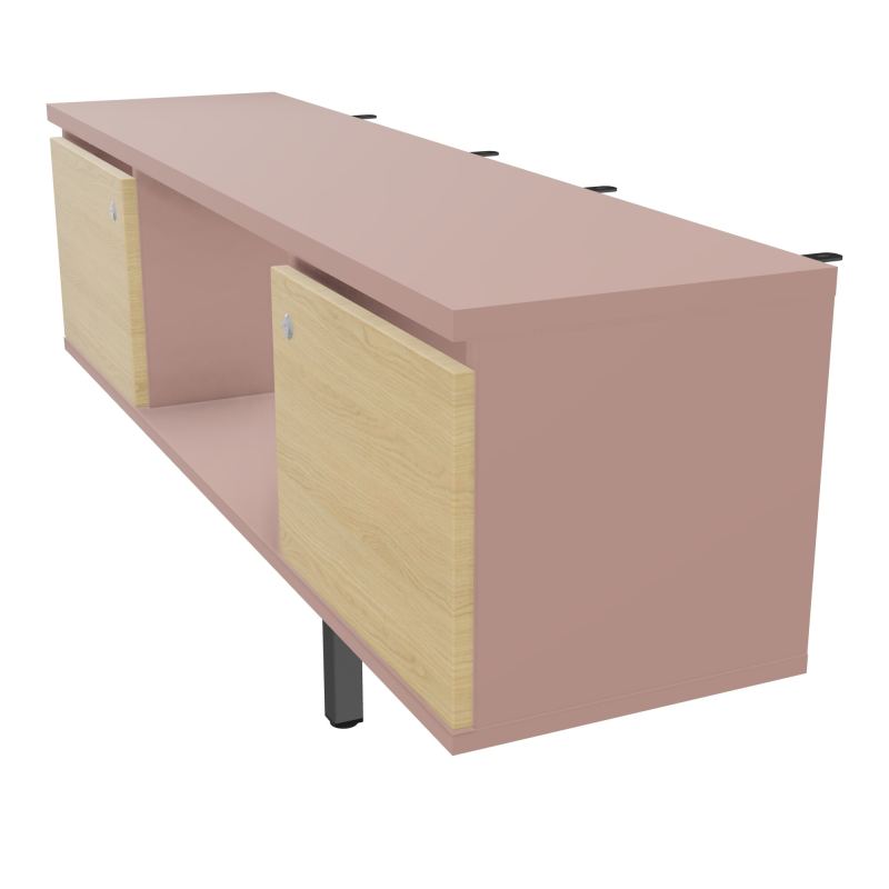 JAMES MEUBLE 2PTES&NICHE L142 P36 H73,5CM P.META.PR BENCH CONECT/4M P.RCT.P1420    R8 R1