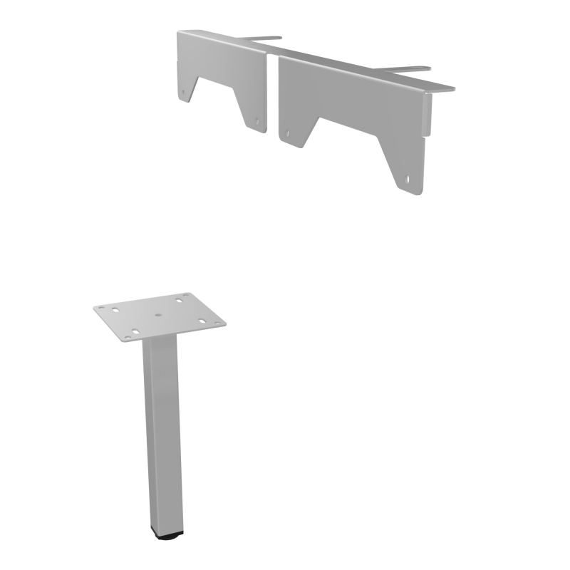 JAMES PIED SOUTIEN METAL 40X40 + FIXATION PR MEUBLE L.1650MM PR ARIAL PIED CARRE SA