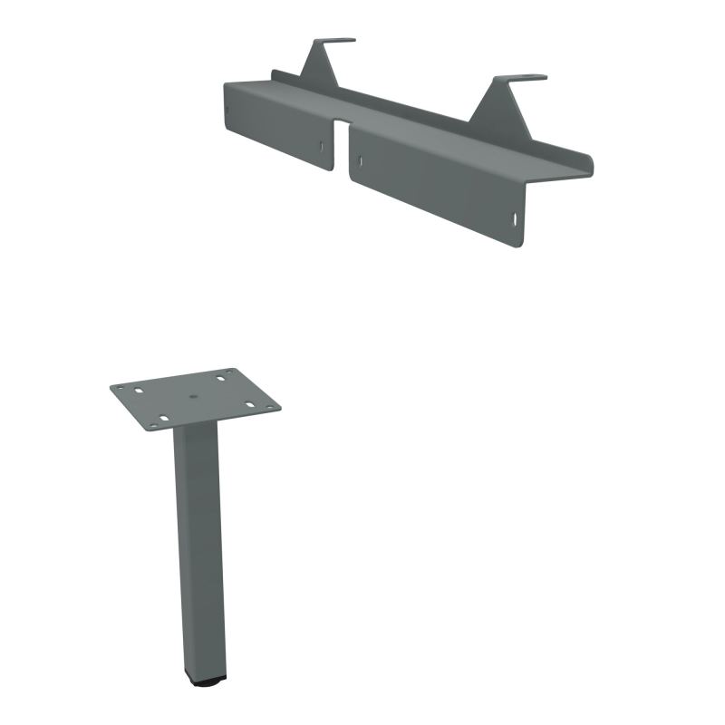 JAMES PIED SOUTIEN METAL 40X40 + FIXATION PR MEUBLE L.1650MM PR CONECT/4MOST PIED RCT SU