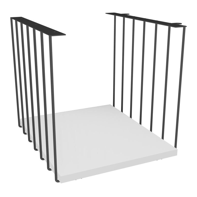 JAMES CUBE FILAIRE METAL L.36 H.38 P.41 CM AVEC TABLETTE MELA SC MG