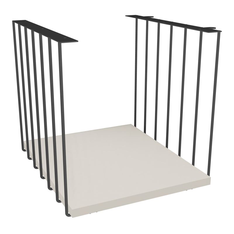 JAMES CUBE FILAIRE METAL L.36 H.38 P.41 CM AVEC TABLETTE MELA