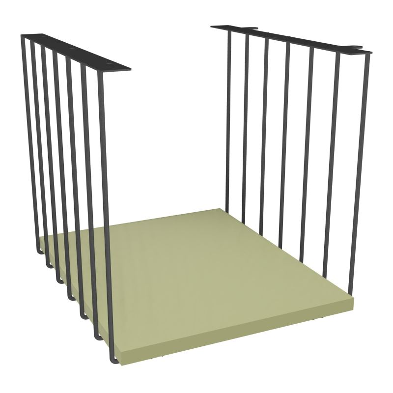 JAMES CUBE FILAIRE METAL L.36 H.36,3 P.41 CM AVEC TABLETTE MELA   SC R7