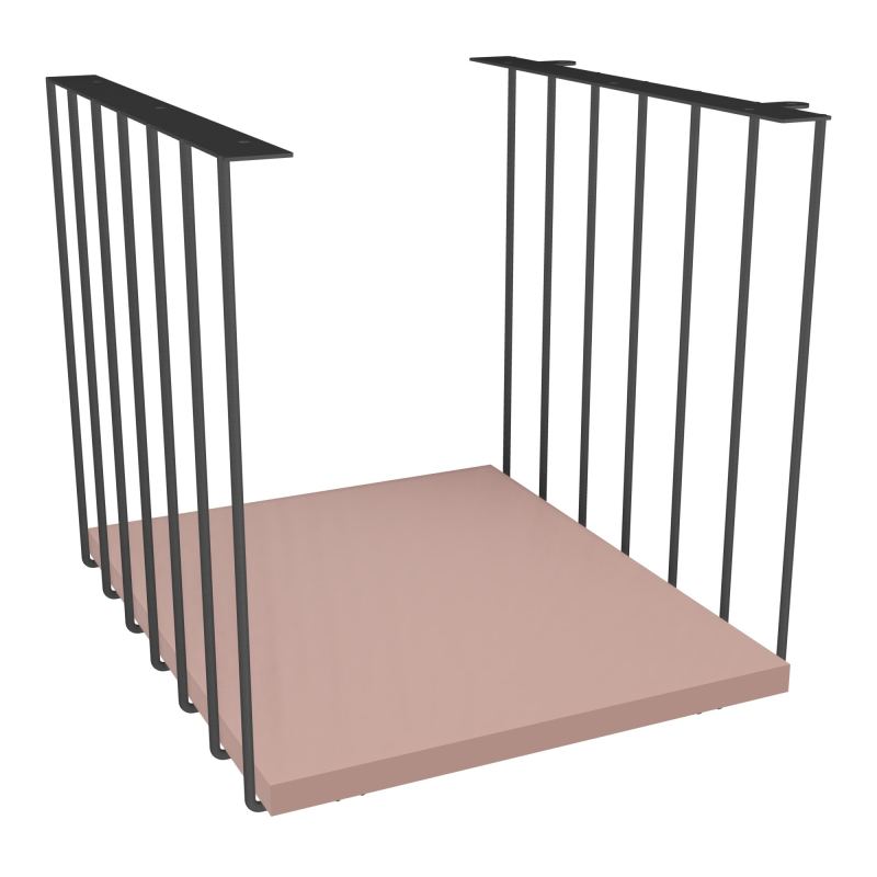 JAMES CUBE FILAIRE METAL L.36 H.36,3 P.41 CM AVEC TABLETTE MELA   SC R8
