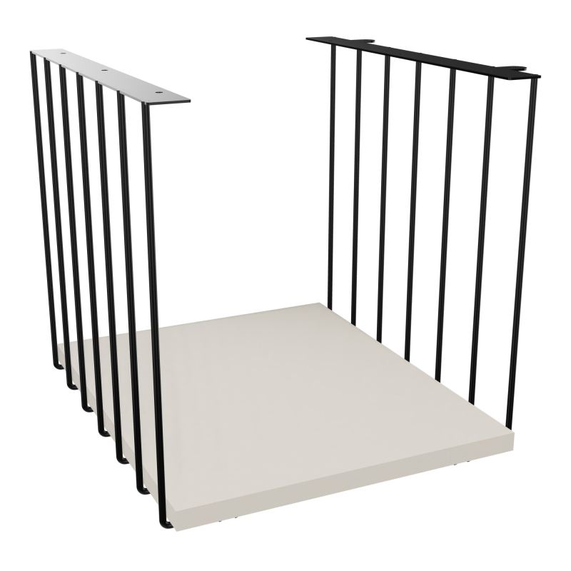 JAMES CUBE FILAIRE METAL L.36 H.38 P.41 CM AVEC TABLETTE MELA