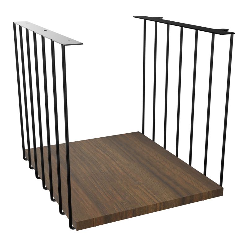JAMES CUBE FILAIRE METAL L.36 H.38 P.41 CM AVEC TABLETTE MELA