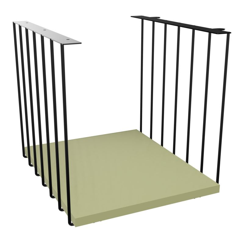 JAMES CUBE FILAIRE METAL L.36 H.36,3 P.41 CM AVEC TABLETTE MELA   SG R7