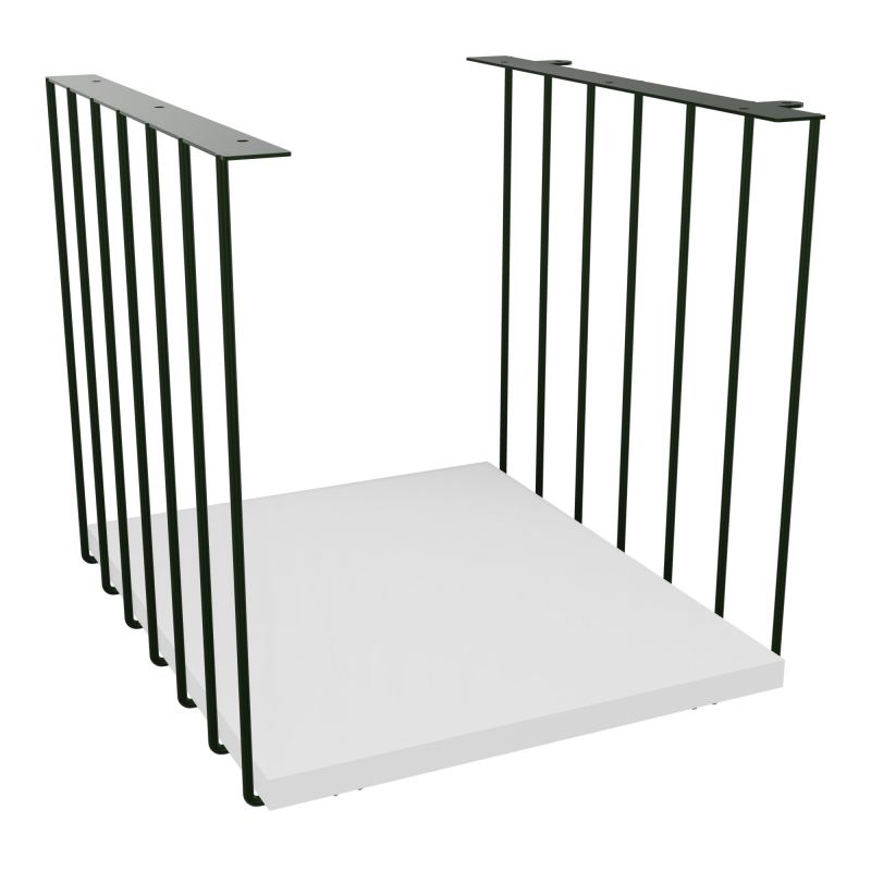 JAMES CUBE FILAIRE METAL L.36 H.38 P.41 CM AVEC TABLETTE MELA