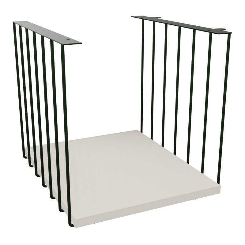JAMES CUBE FILAIRE METAL L.36 H.38 P.41 CM AVEC TABLETTE MELA
