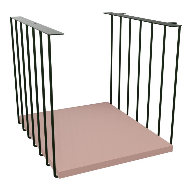 JAMES CUBE FILAIRE METAL L.36 H.36,3 P.41 CM AVEC TABLETTE MELA   ST R8