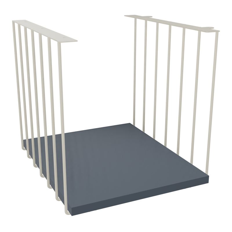 JAMES CUBE FILAIRE METAL L.36 H.36,3 P.41 CM AVEC TABLETTE MELA   ZC R6