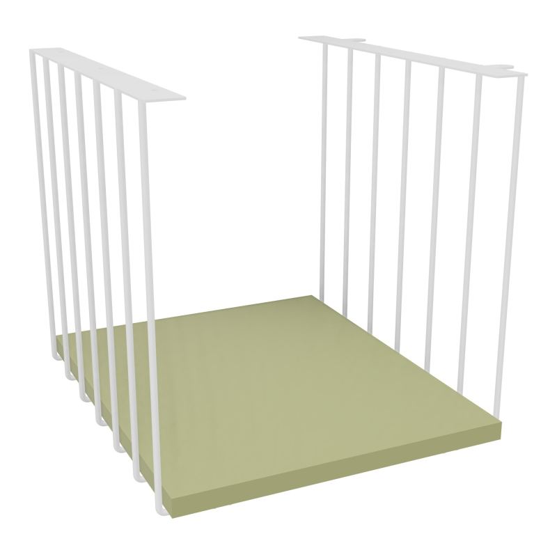 JAMES CUBE FILAIRE METAL L.36 H.36,3 P.41 CM AVEC TABLETTE MELA   ZO R7