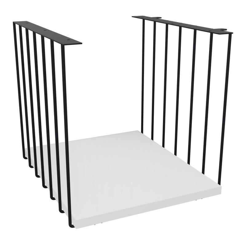 JAMES CUBE FILAIRE METAL L.36 H.38 P.41 CM AVEC TABLETTE MELA ZP MG