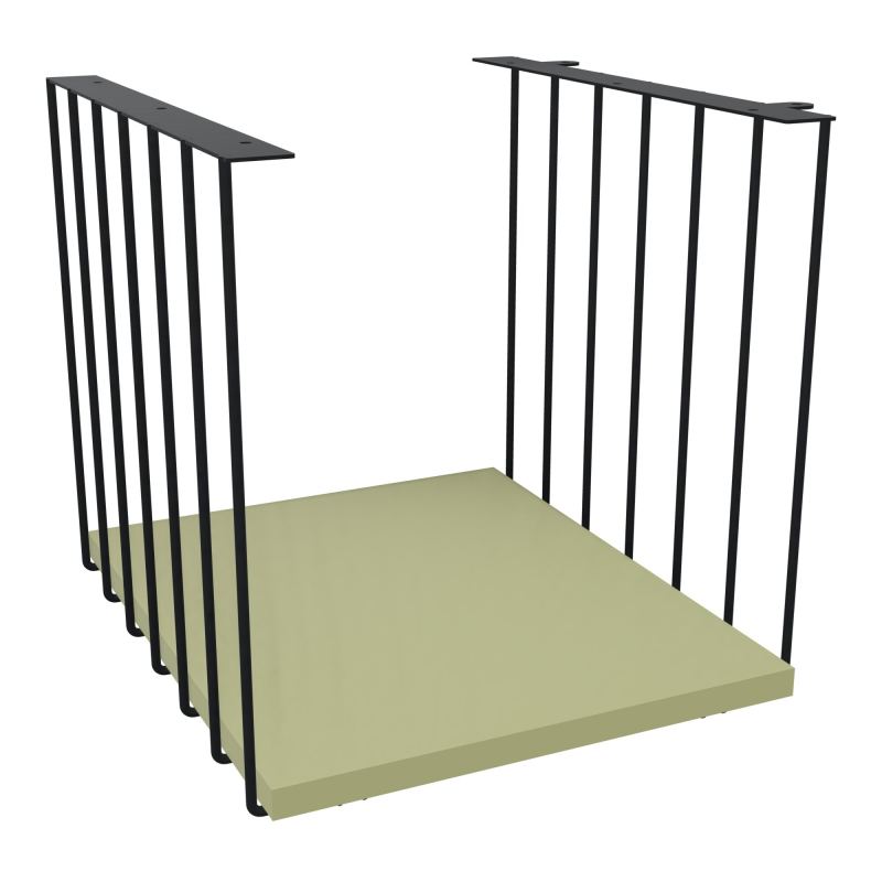 JAMES CUBE FILAIRE METAL L.36 H.36,3 P.41 CM AVEC TABLETTE MELA   ZP R7