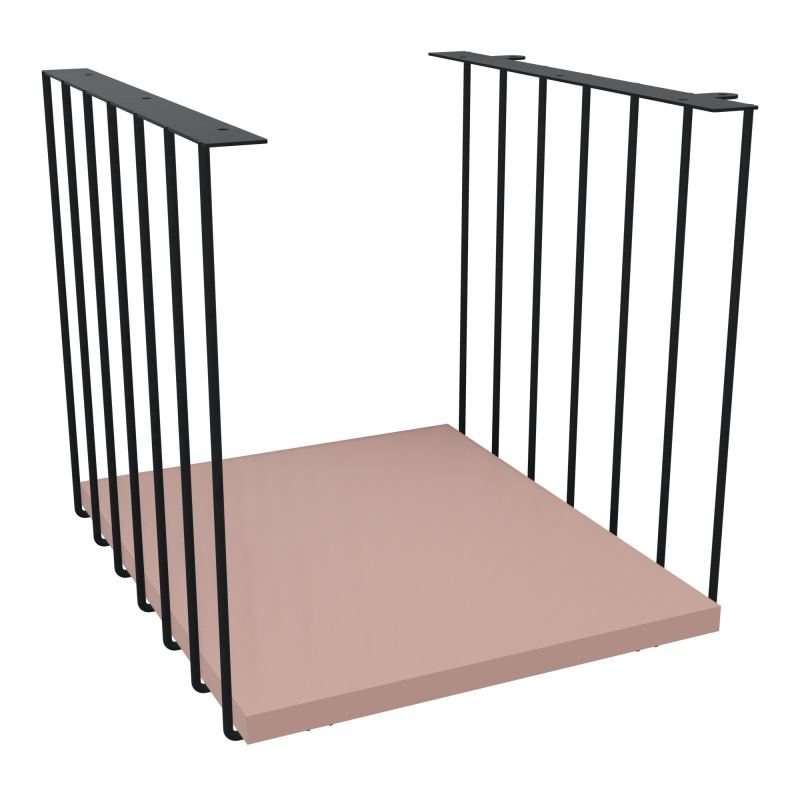 JAMES CUBE FILAIRE METAL L.36 H.36,3 P.41 CM AVEC TABLETTE MELA   ZP R8