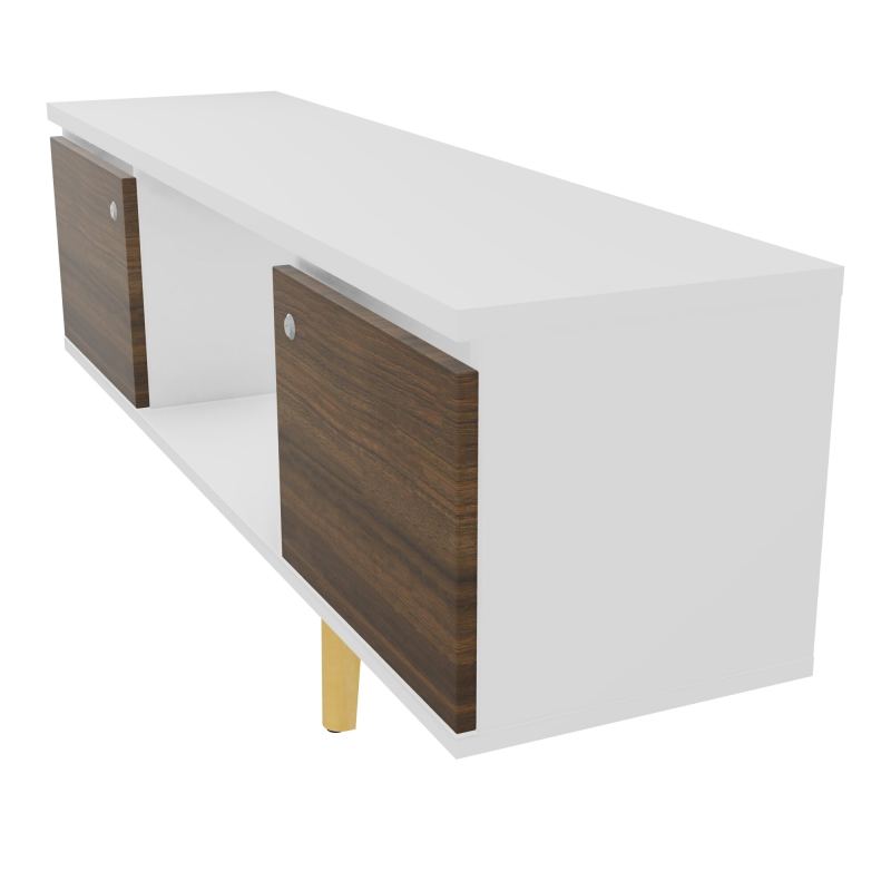 JAMES MEUBLE 2 PTE&NICHE L142P36 H73,5 P.BOIS INC.PLATI.MET.BENCH ROBIN P1420 MG N6 SG MS