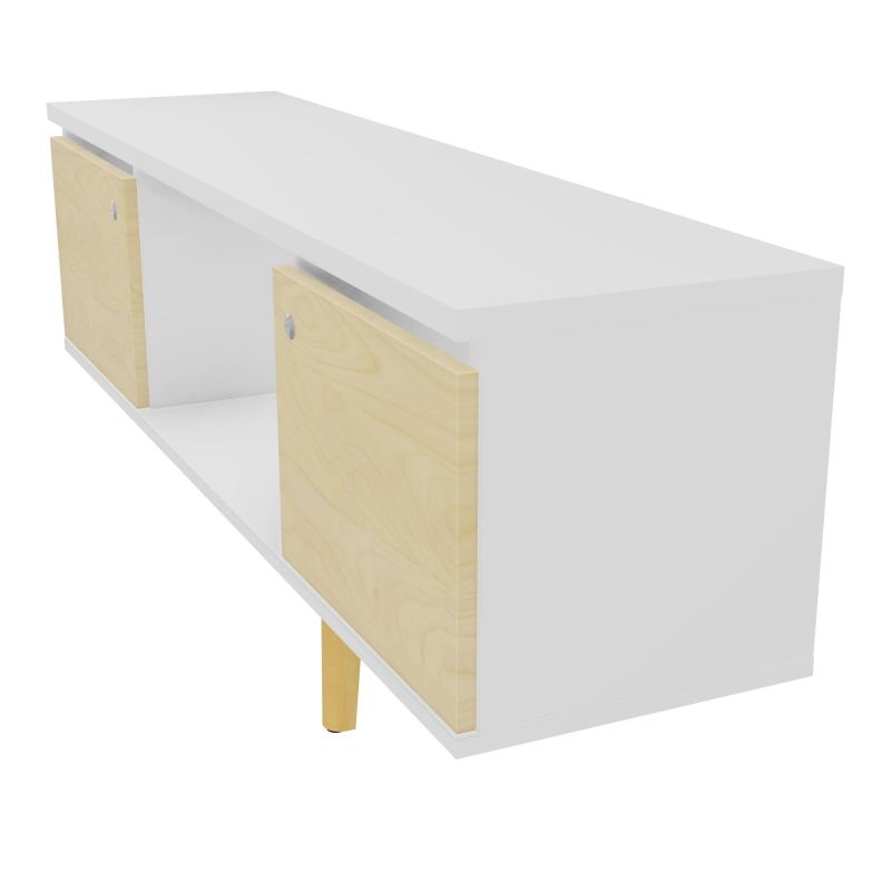 JAMES MEUBLE 2 PTE&NICHE L142P36 H73,5 P.BOIS INC.PLATI.MET.BENCH ROBIN P1420 MG N8 SG MS