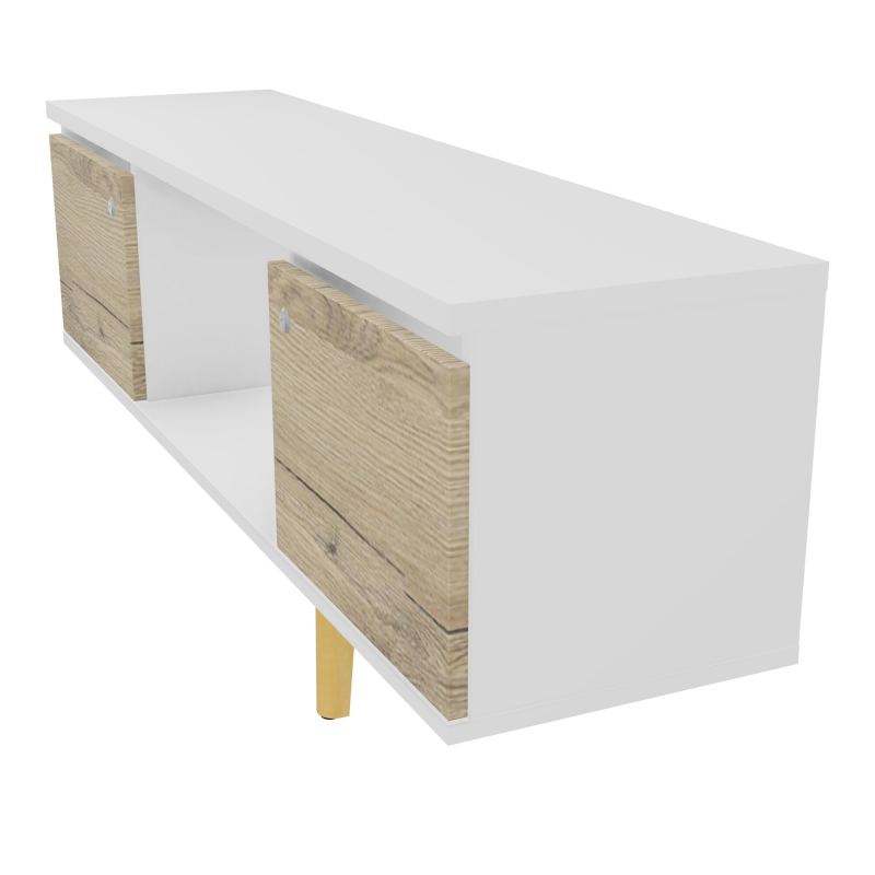 JAMES MEUBLE 2 PTE&NICHE L142P36 H73,5 P.BOIS INC.PLATI.MET.BENCH ROBIN P1420 MG R3 SG MS