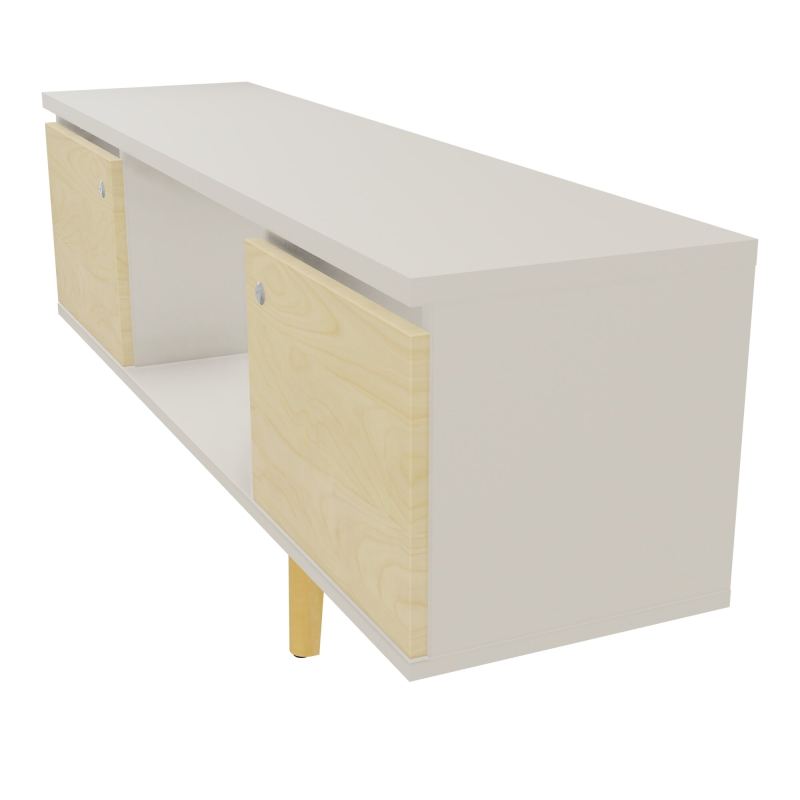 JAMES MEUBLE 2 PTE&NICHE L142P36 H73,5 P.BOIS INC.PLATI.MET.BENCH ROBIN P1420 N5 N8 SO MS