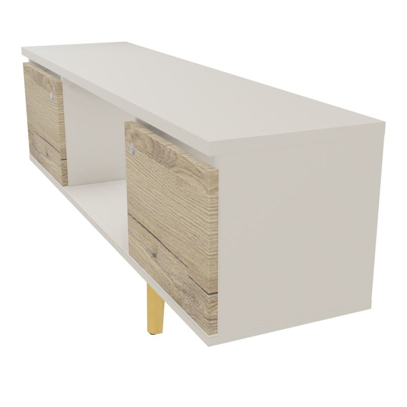 JAMES MEUBLE 2 PTE&NICHE L142P36 H73,5 P.BOIS INC.PLATI.MET.BENCH ROBIN P1420 N5 R3 SO MS