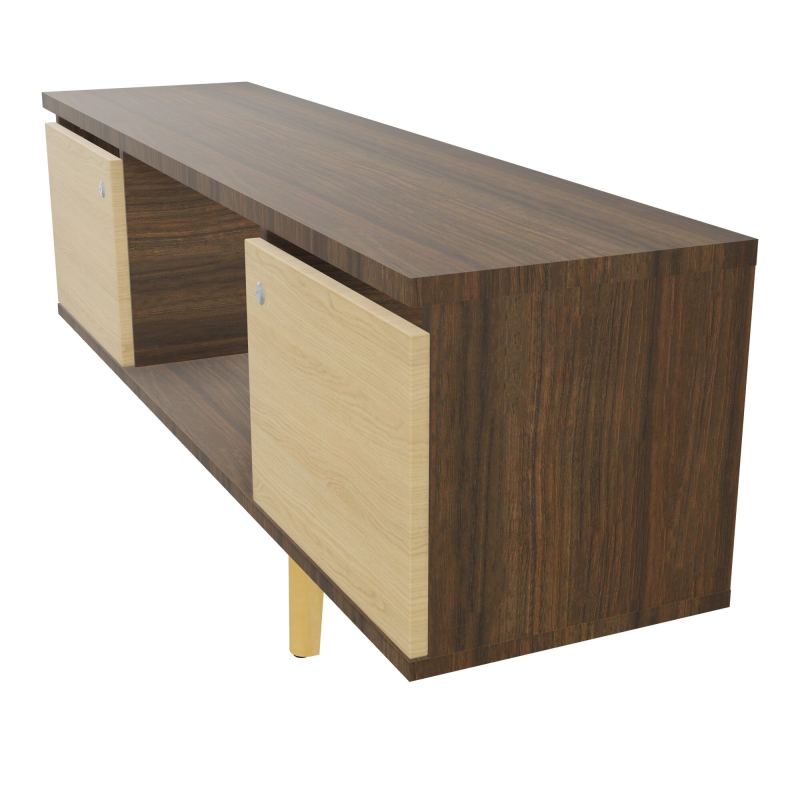 JAMES MEUBLE 2 PTE&NICHE L142P36 H73,5 P.BOIS INC.PLATI.MET.BENCH ROBIN P1420 N6 R1 SO MS