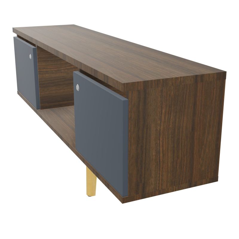 JAMES MEUBLE 2 PTE&NICHE L142P36 H73,5 P.BOIS INC.PLATI.MET.BENCH ROBIN P1420 N6 R6 ZC MS