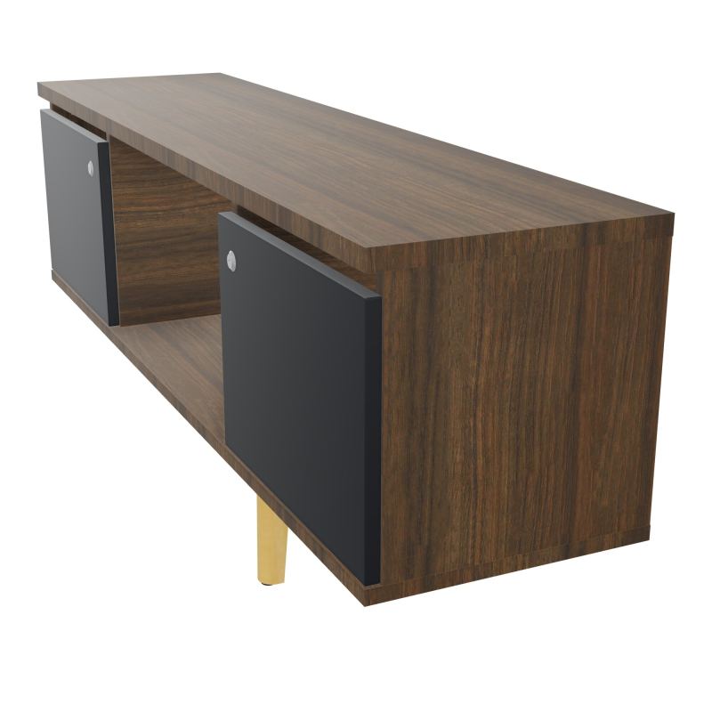 JAMES MEUBLE 2 PTE&NICHE L142P36 H73,5 P.BOIS INC.PLATI.MET.BENCH ROBIN P1420 N6 R9 ZC MS