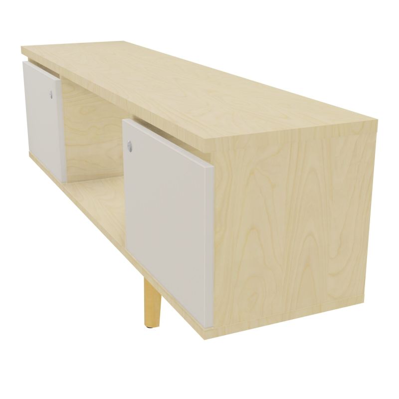 JAMES MEUBLE 2 PTE&NICHE L142P36 H73,5 P.BOIS INC.PLATI.MET.BENCH ROBIN P1420 N8 N5 SO MS